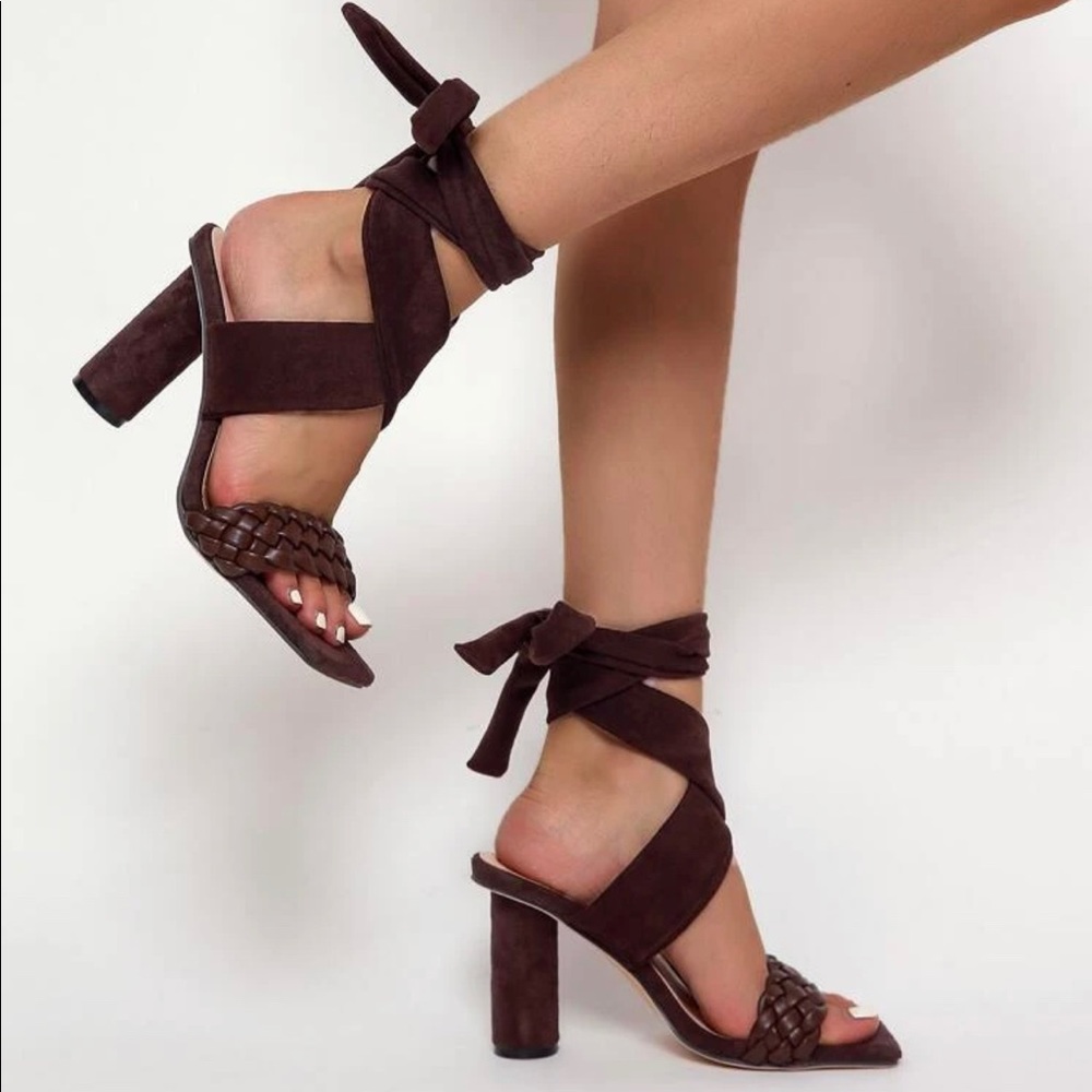 🔥NEW Braided Tie Ankle Heels